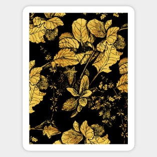 Gold Garden at Night Sticker